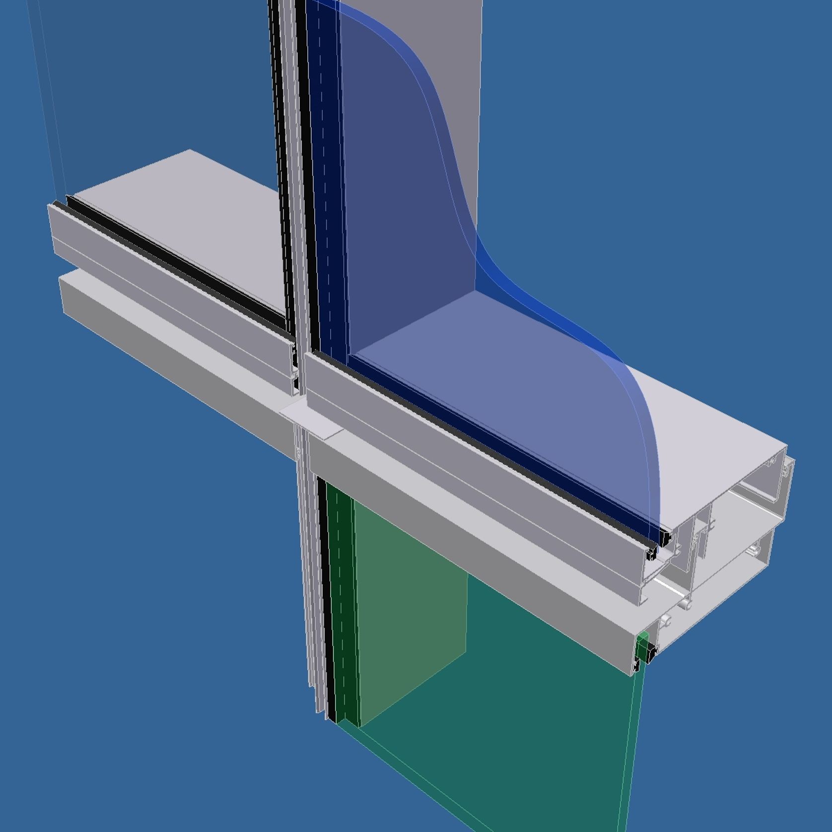 PW600 2 sided flush glazed vertically gallery detail image