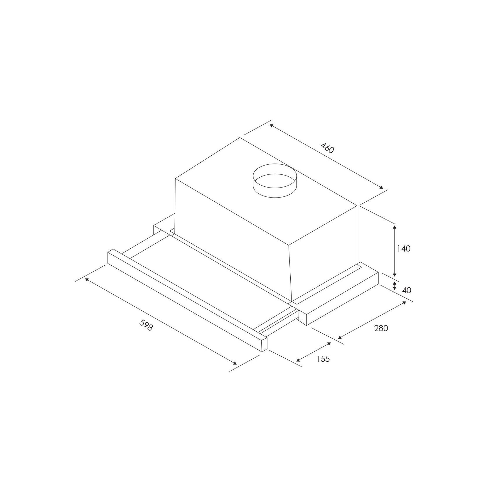 Kleenmaid Slide Out Rangehood 60cm gallery detail image