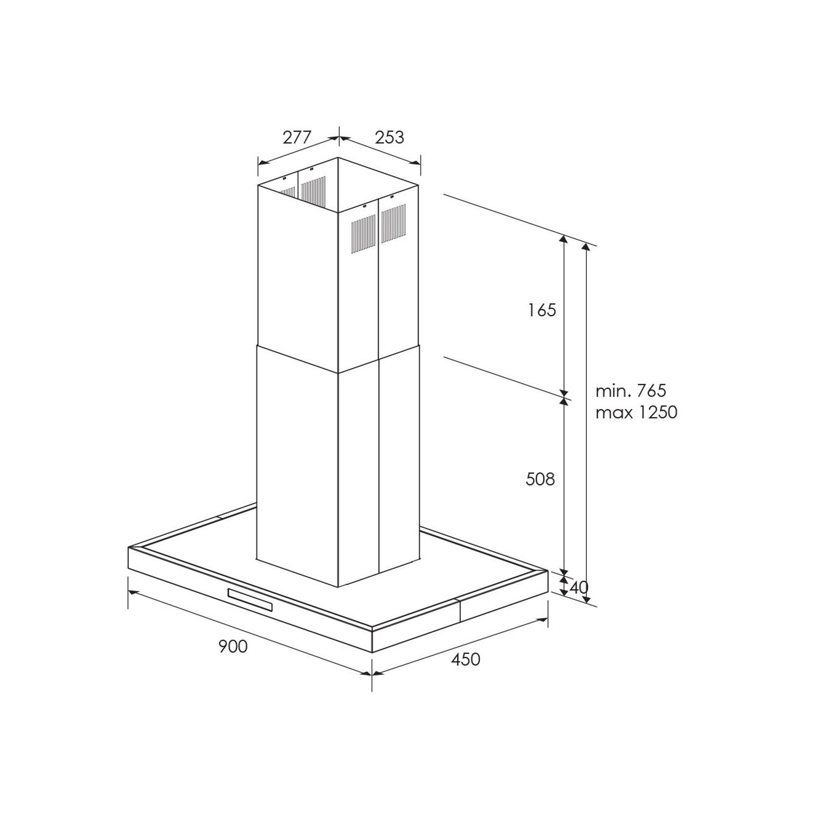 Kleenmaid Wall Mounted Rangehood 90cm gallery detail image
