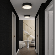 Swell 3 Light Flush Mount in Matte Brass & Black gallery detail image
