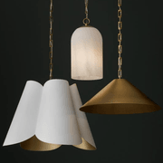 Fora 1 Light Pendant in Aged Brass gallery detail image