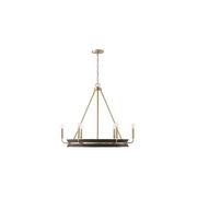 Rochester 6 Light Chandelier | Black & Matte Brass gallery detail image