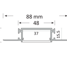 TL011 Medium Shadowline Plaster-in Trimless LED Profile gallery detail image