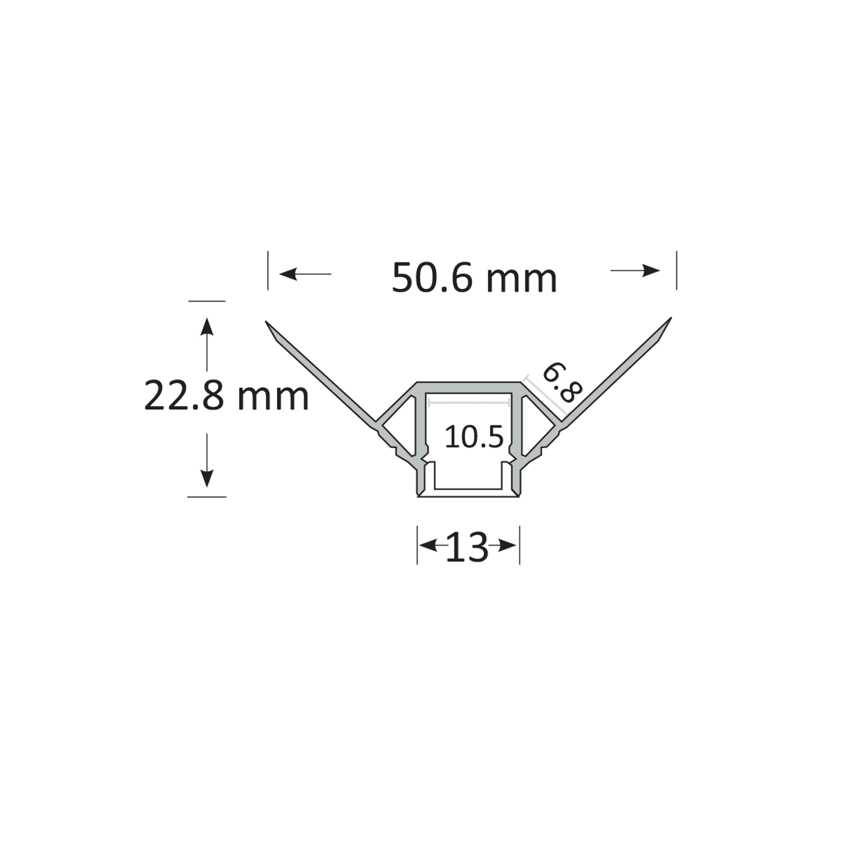TL004 Plaster-in Trimless Outer Corner Extrusion gallery detail image
