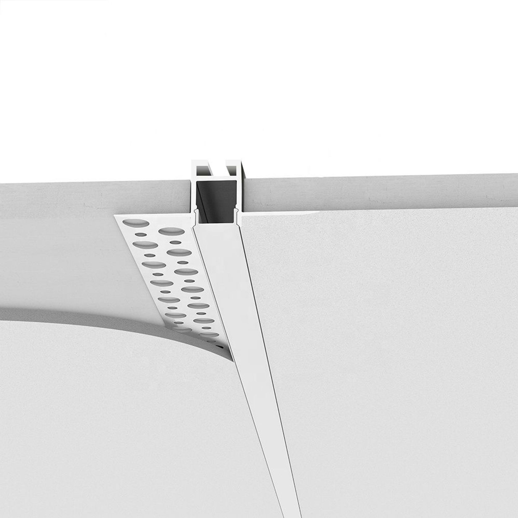 TL006 trimless extrusion installed mockup