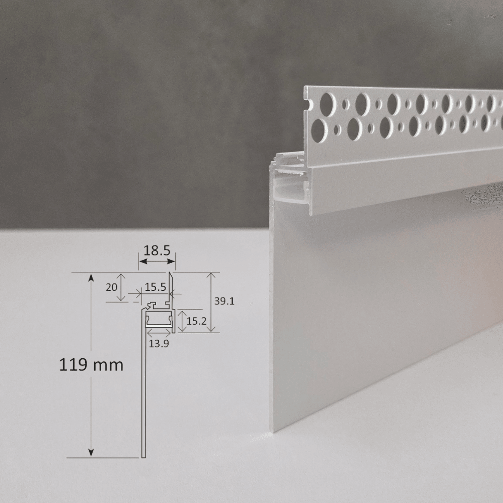 TL013 led extrusion trimless profile