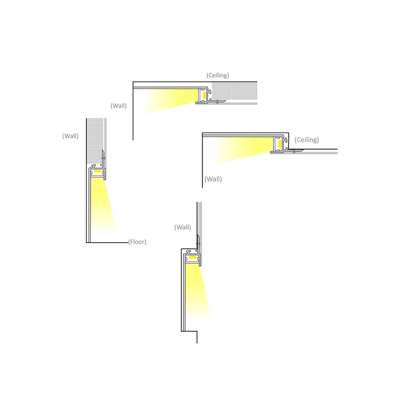 Plaster-in Trimless Profiles for Cove Lighting gallery detail image
