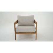 Caledonia Outdoor Teak Amrchair with Oatmeal Cushions gallery detail image