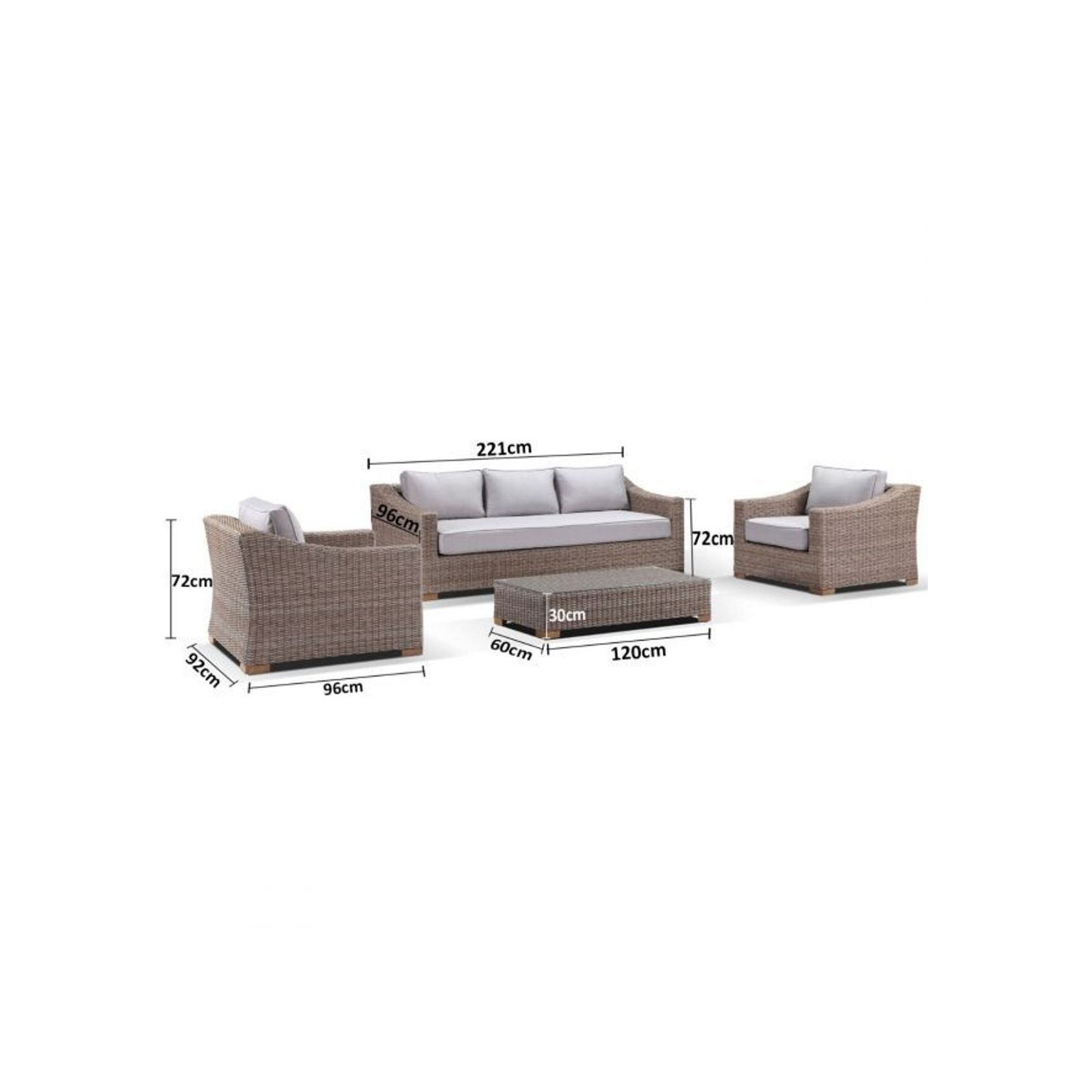 Retreat Outdoor 3 Seater, 2 Seater Lounge & Armchair gallery detail image