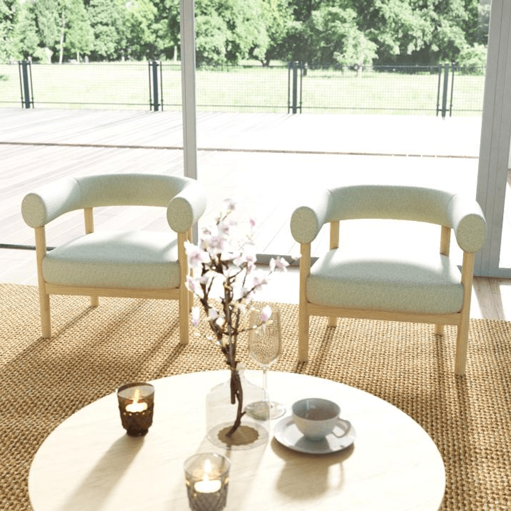 Marlowe Occasional Chair - Natural Oak Legs gallery detail image