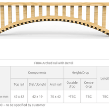 FR04 Arched Exterior Fretwork with Dentil Moulding gallery detail image
