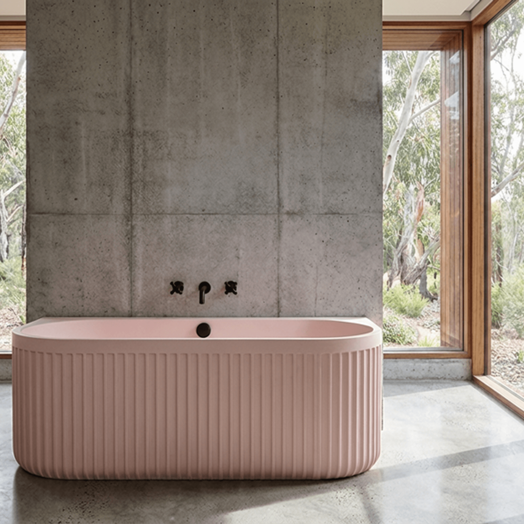 DORIA Back-to-Wall Bath with Faucet gallery detail image
