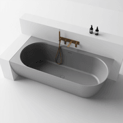 Justina Back-to-Corner Stone Baths - 1750mm gallery detail image