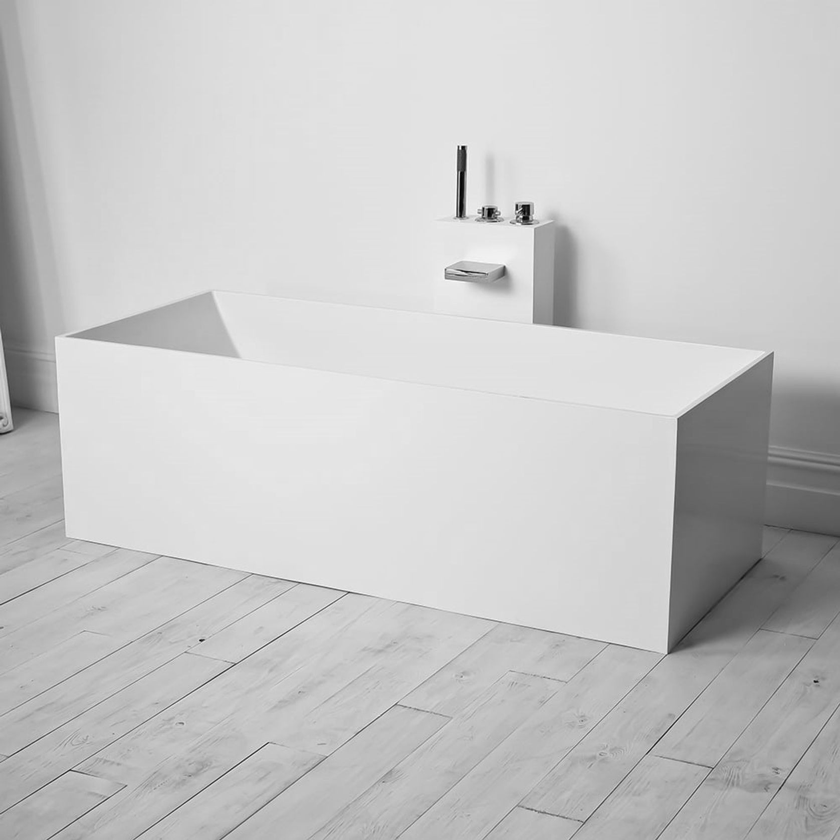 Alison ST23 Toka Lite Back-to-Wall Stone Bath 1700mm gallery detail image