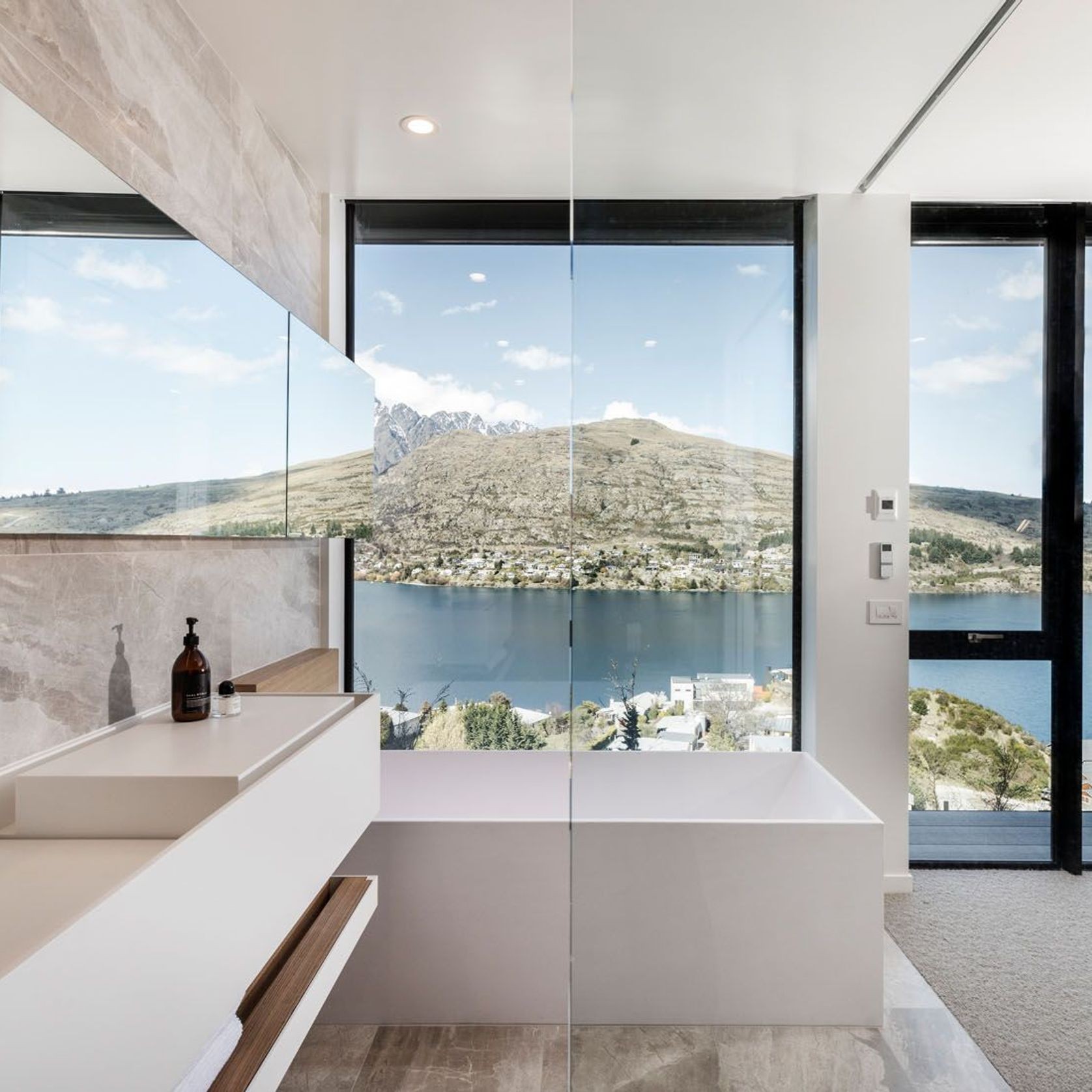 Alison ST23 Toka Lite Back-to-Wall Stone Bath 1700mm gallery detail image