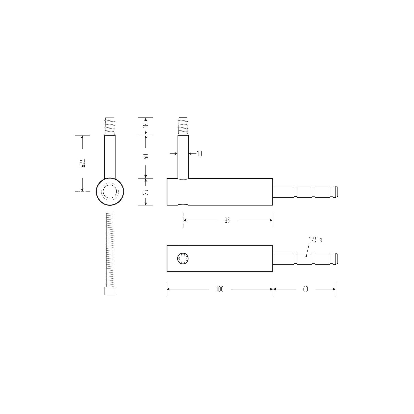 HB530 Round Stainless Steel Stair Rail Bracket gallery detail image
