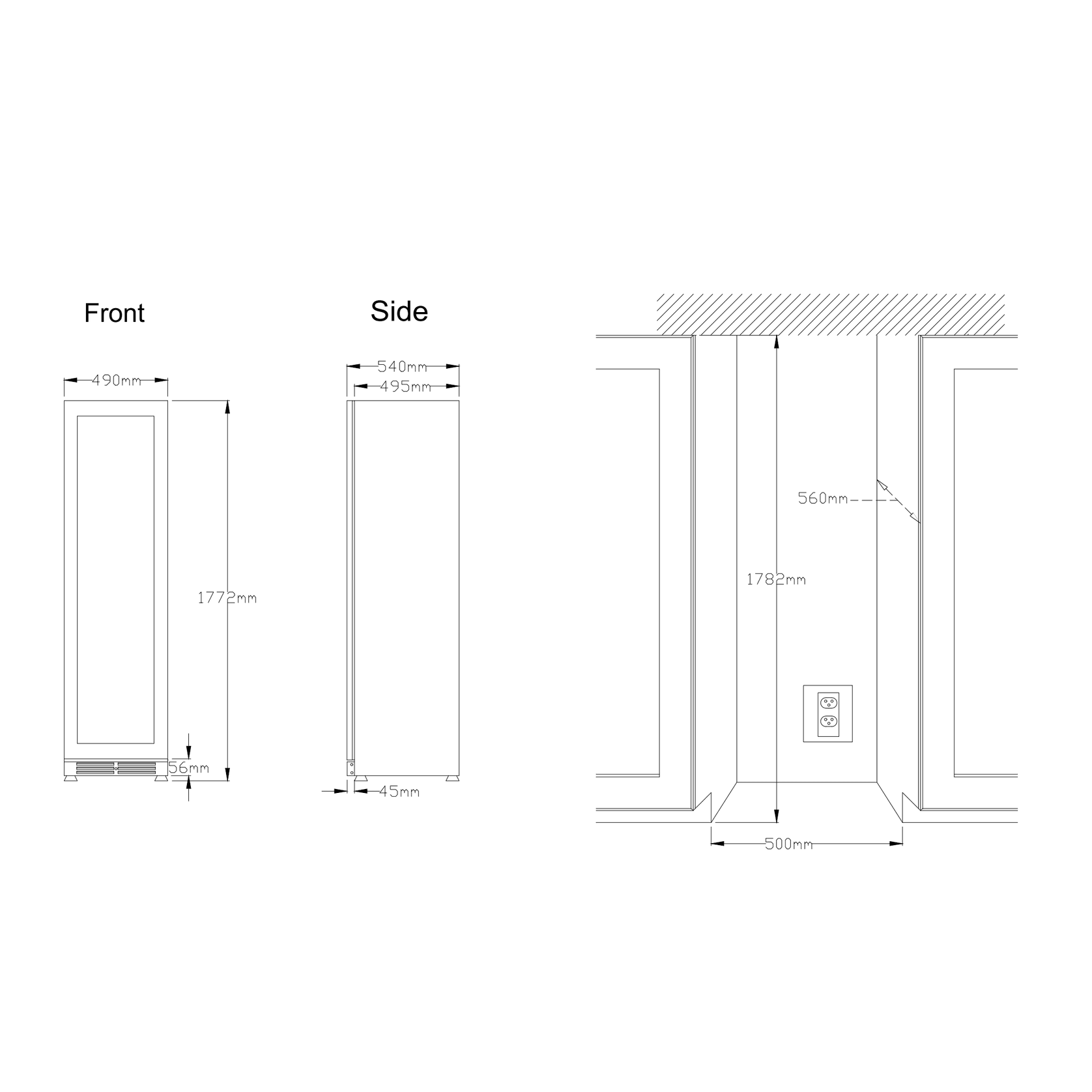 Atelier Fusion - 1775mm High Sleek Wine and Beverage gallery detail image