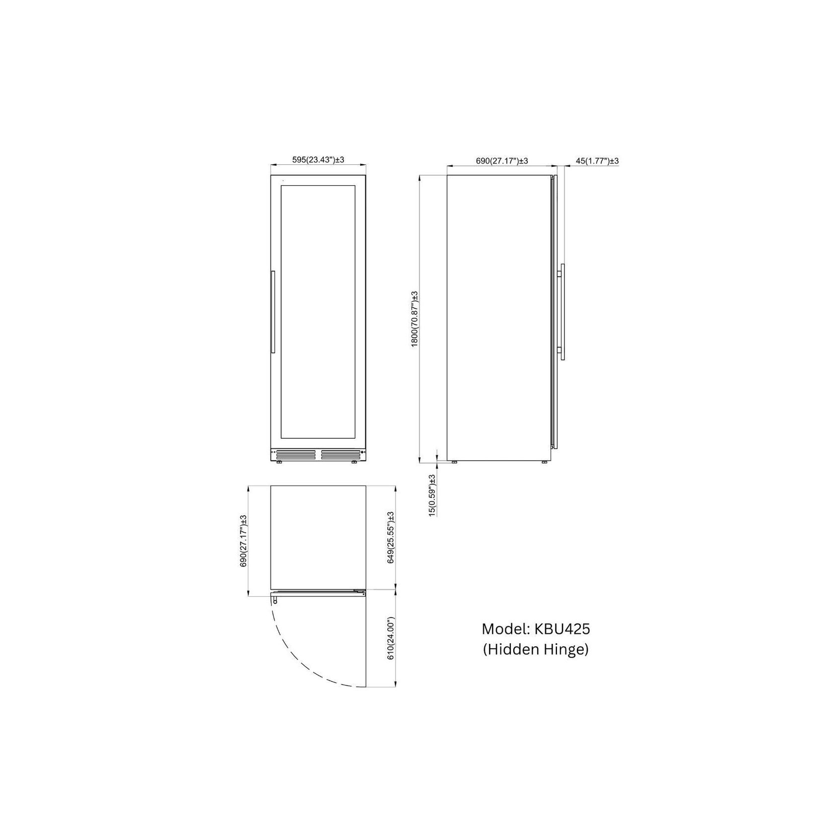 425 Litre Upright Low-E Glass Door Bar Refrigerator gallery detail image