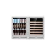 1200mm Wide Under-Bench Wine & Bar Fridges Combo gallery detail image