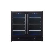 900mm Wide Under Bench Dual Zone Beverage Fridge gallery detail image
