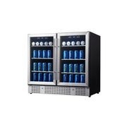 900mm Wide Under Bench Dual Zone Beverage Fridge gallery detail image