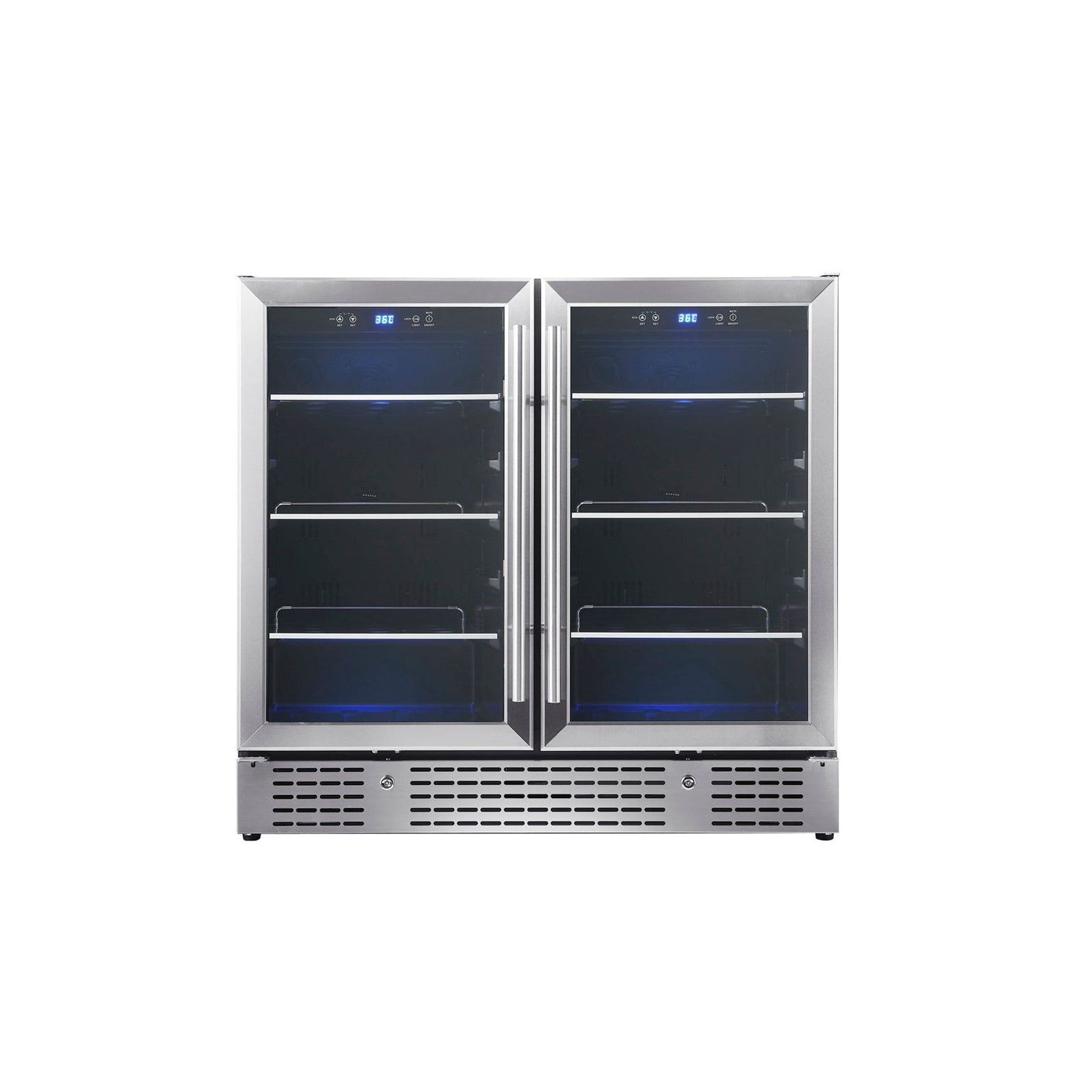 900mm Wide Under Bench Dual Zone Beverage Fridge gallery detail image