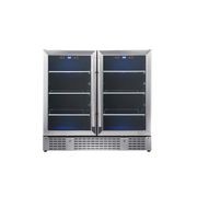 900mm Wide Under Bench Dual Zone Beverage Fridge gallery detail image