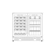 900mm Wide Under Bench Low-E Glass Door Wine and Beer gallery detail image