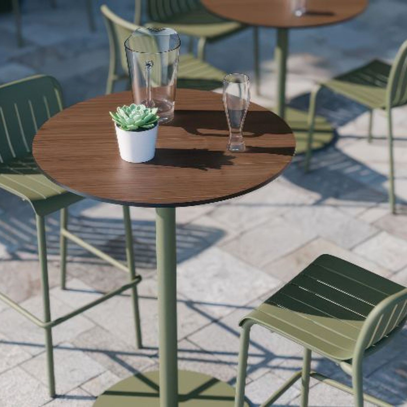 Roku Solara Compact Laminate High Bar Table gallery detail image