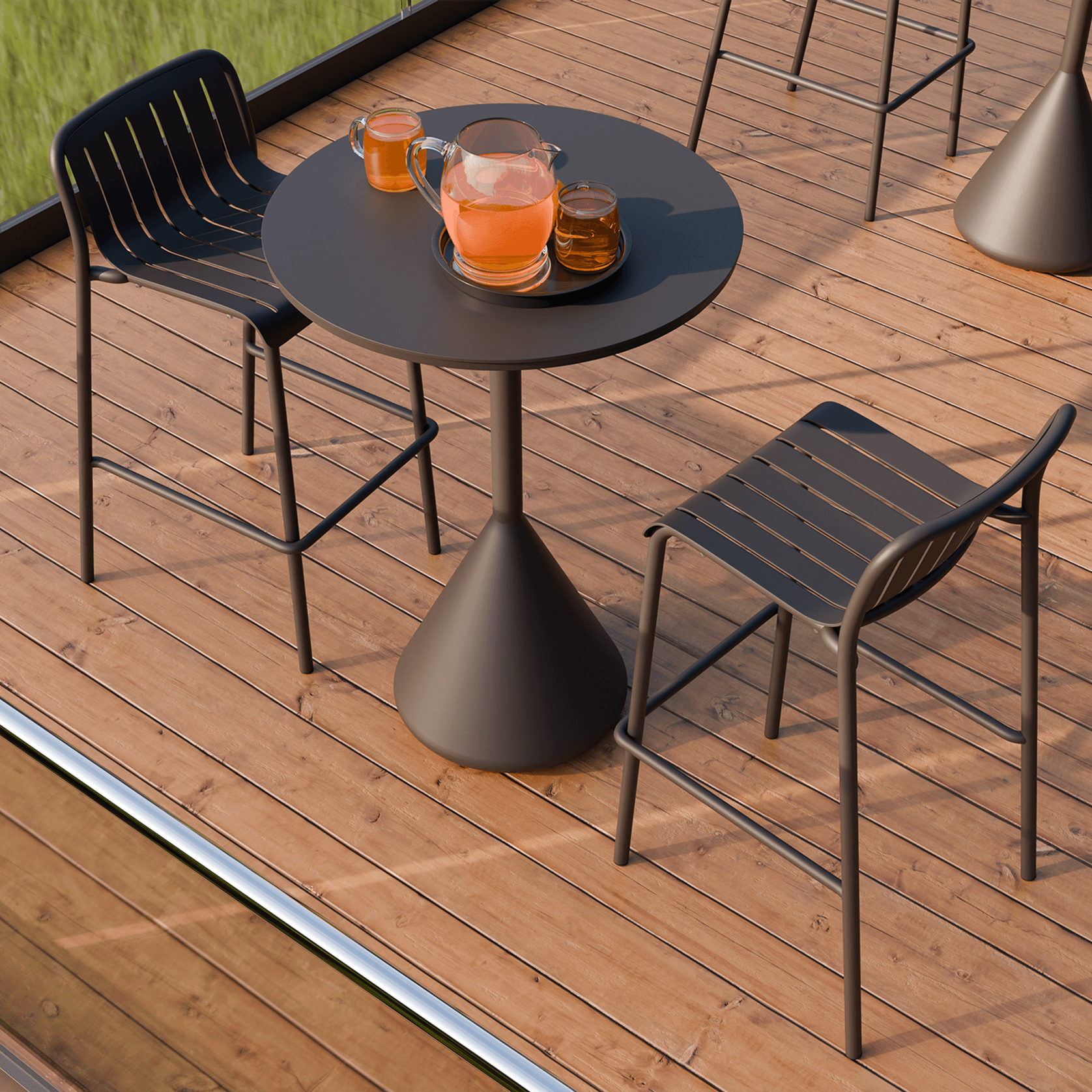 Kora High Bar Table Aluminium - Outdoor gallery detail image