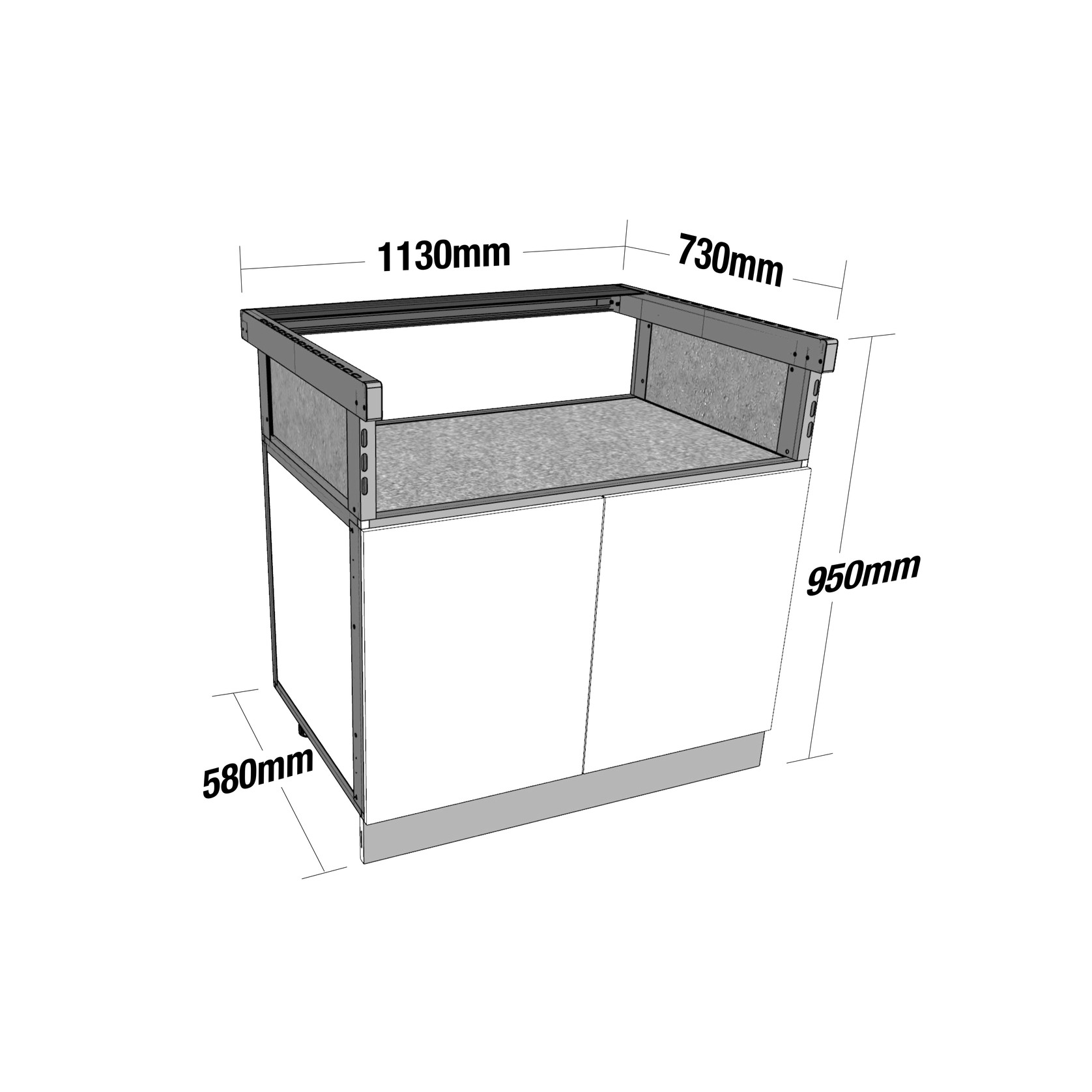 AlfrescoPlus BBQ Module & Air Frame - 1130mm gallery detail image