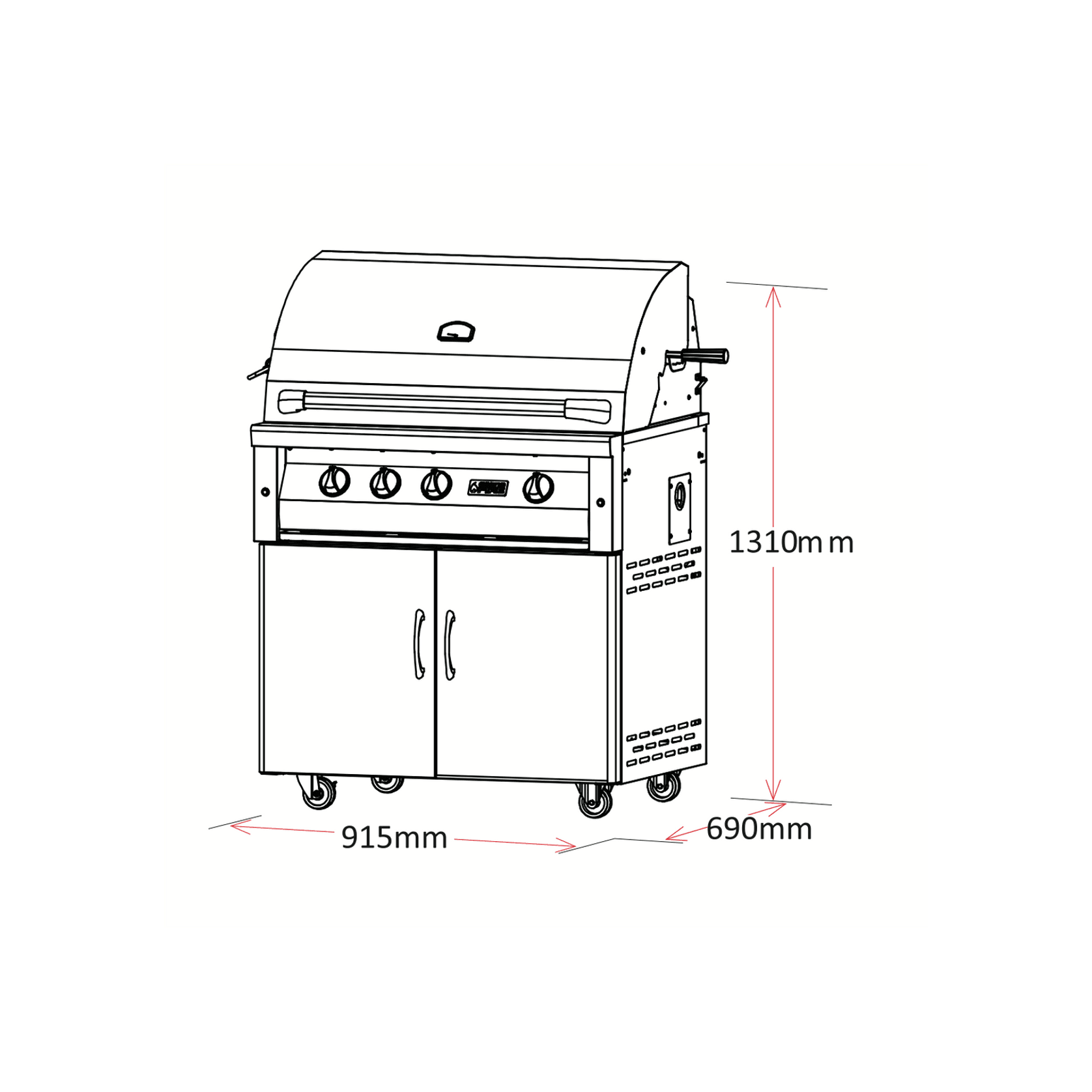 Grandfire Deluxe - 36″ Gas BBQ gallery detail image