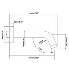 Lucid Pin Wall Spout Brushed Brass gallery detail image