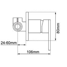 Lucid Pin Wall Mixer Trim Kit Brushed Copper gallery detail image