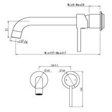 Lucid Pin Spout Mixer Trim Kit Brushed Copper gallery detail image
