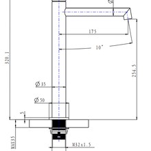 CADDENCE Brushed Nickel Tall Basin Mixer BU0241.BM gallery detail image