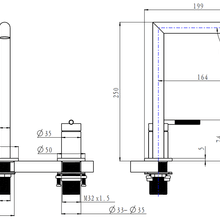 Caddence Split Type Basin Mixer Brushed Nickel gallery detail image