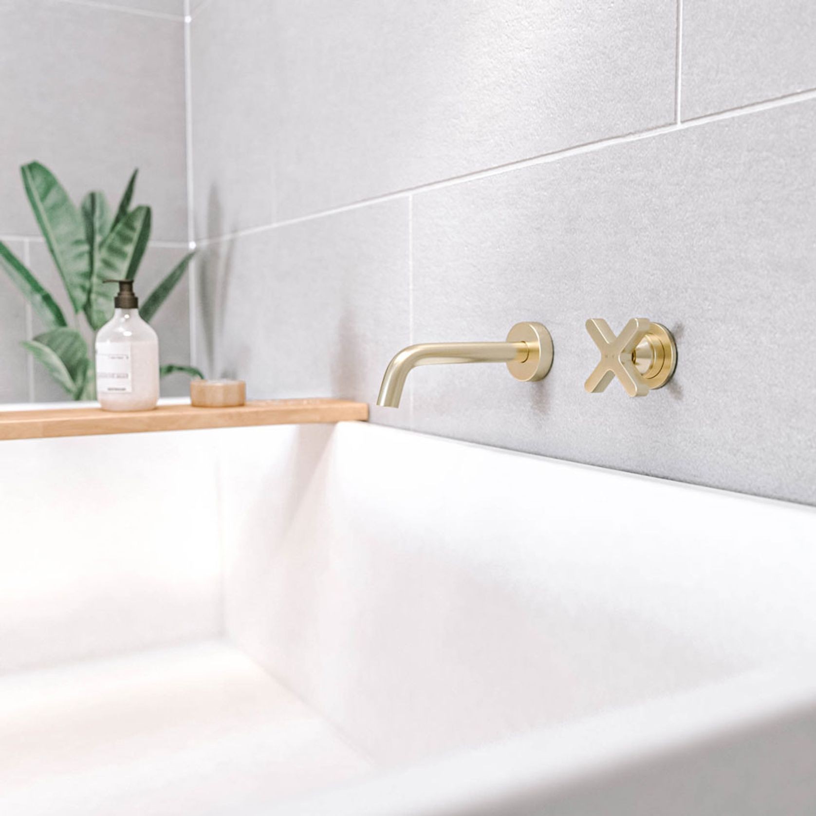 Cross | Progressive Single Mixer | Brushed Brass gallery detail image