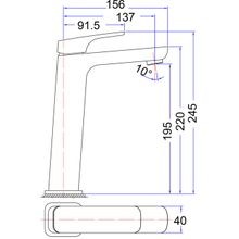 Unika Modena High Rise Basin Mixer C gallery detail image