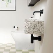 Kaya 130mm Basin/Bath Wall Mixer Set, Rectangular Plate gallery detail image