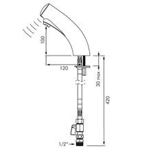Delabie Tempomatic 3 Electronic Basin Tap gallery detail image