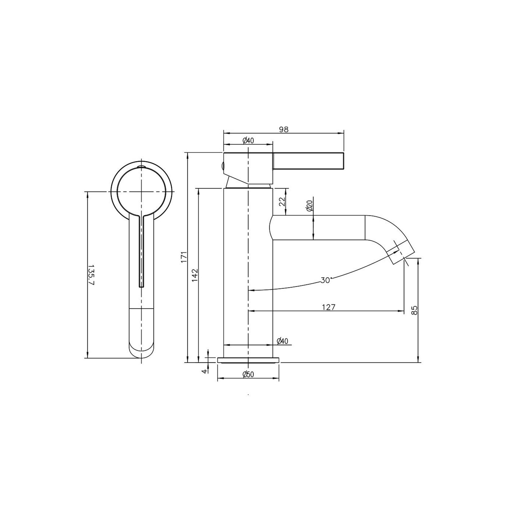 Due [dù·e] Stainless Steel Tapware gallery detail image