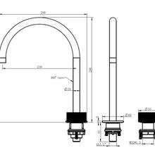 Lente Progressive High Spout Deck Mounted Basin Mixer gallery detail image