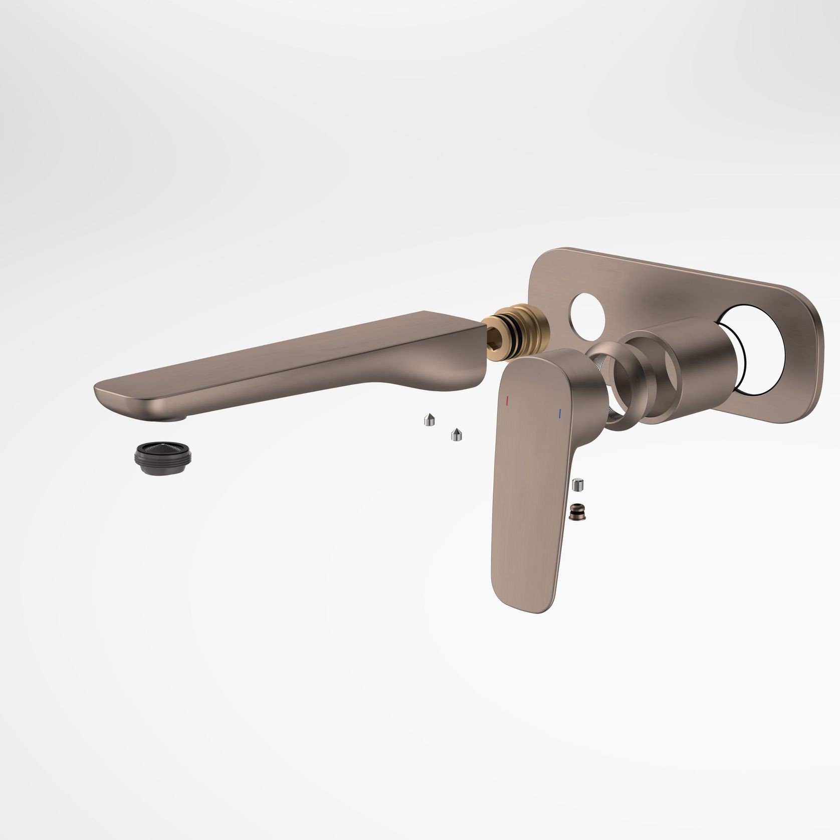 Contura II Wall Basin/Bath Mixer 180mm - Trim Kit | Brushed Bronze gallery detail image