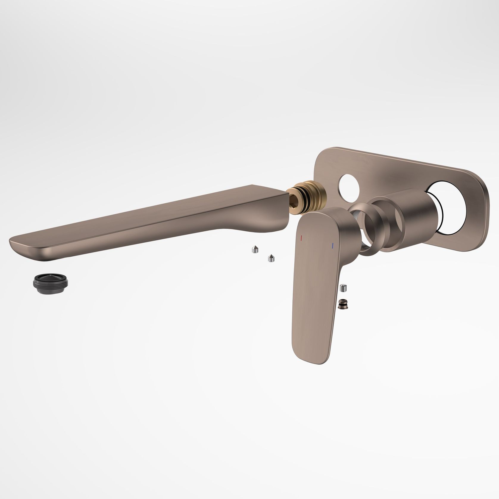 Contura II Wall Basin/Bath Mixer 220mm - Trim Kit  | Brushed Bronze gallery detail image