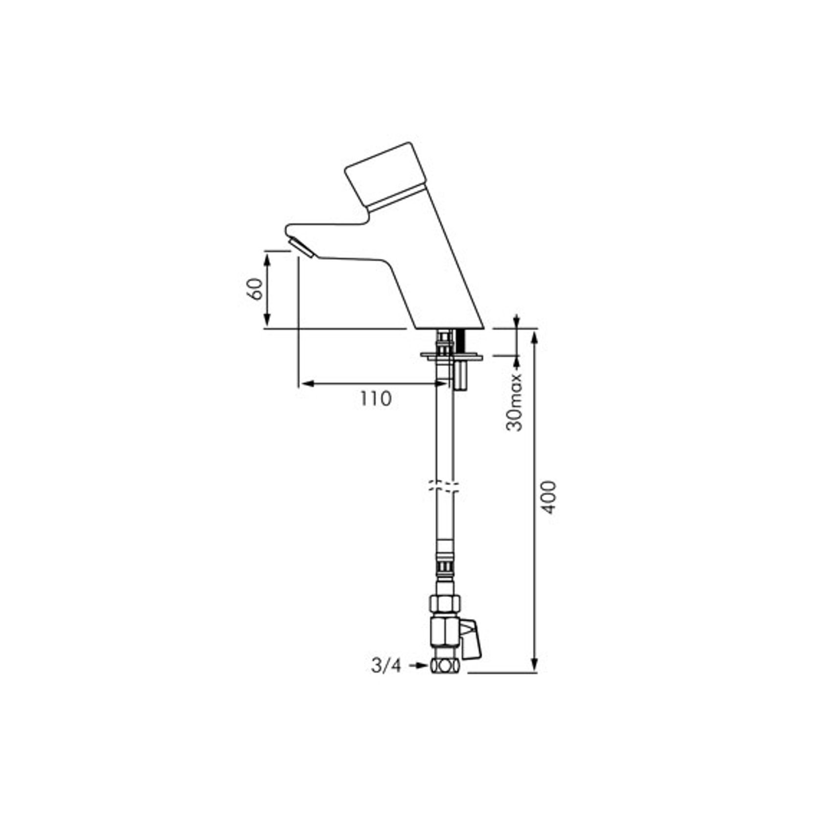Delabie Tempomix Time Flow Basin Mixer gallery detail image