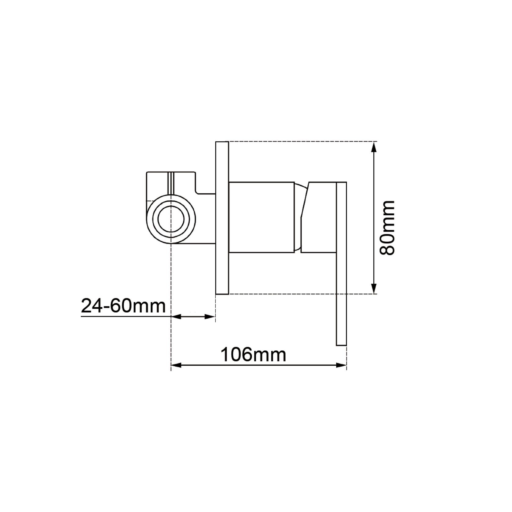 Lucid Pin Wall Mixer Chrome gallery detail image