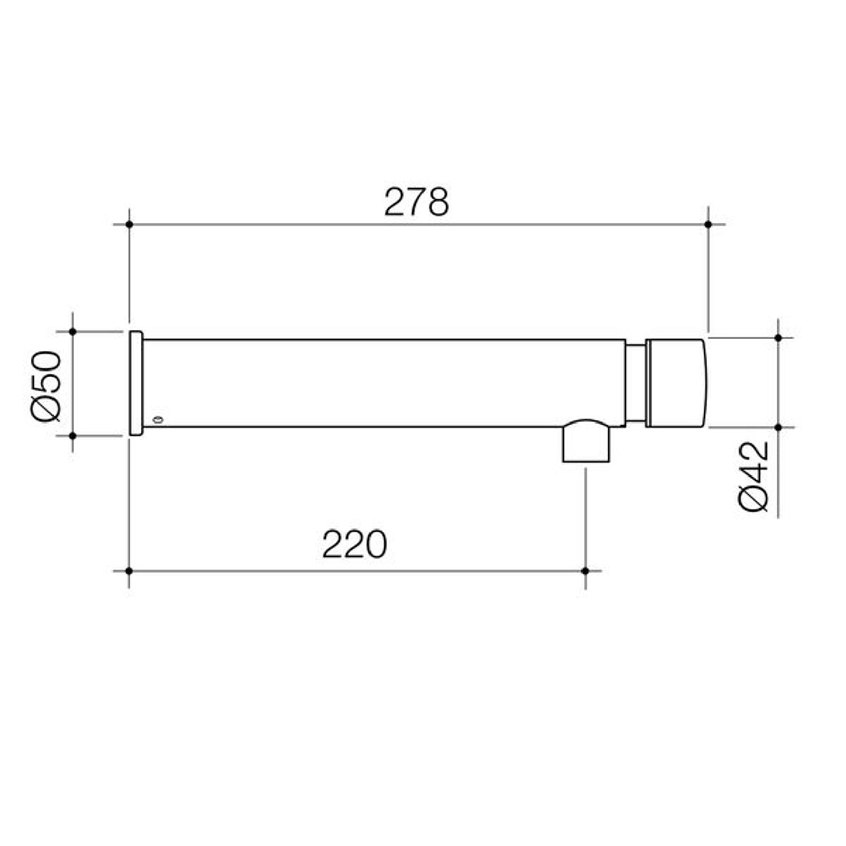 Civic Wall Push Timed Flow 220mm Tap gallery detail image