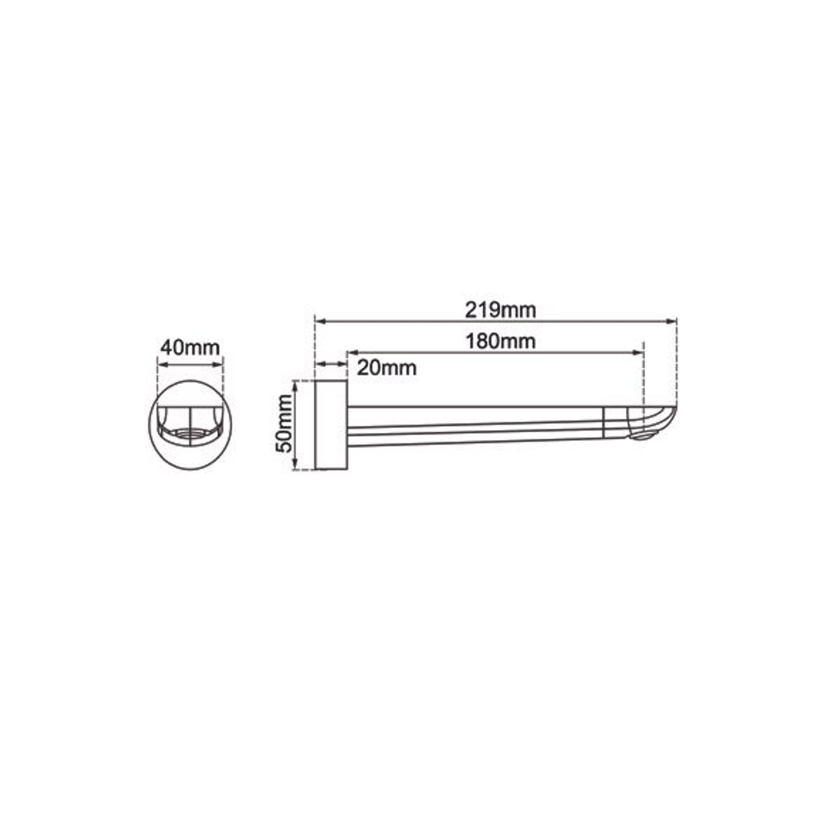Rushy Wall Spout Brushed Brass gallery detail image