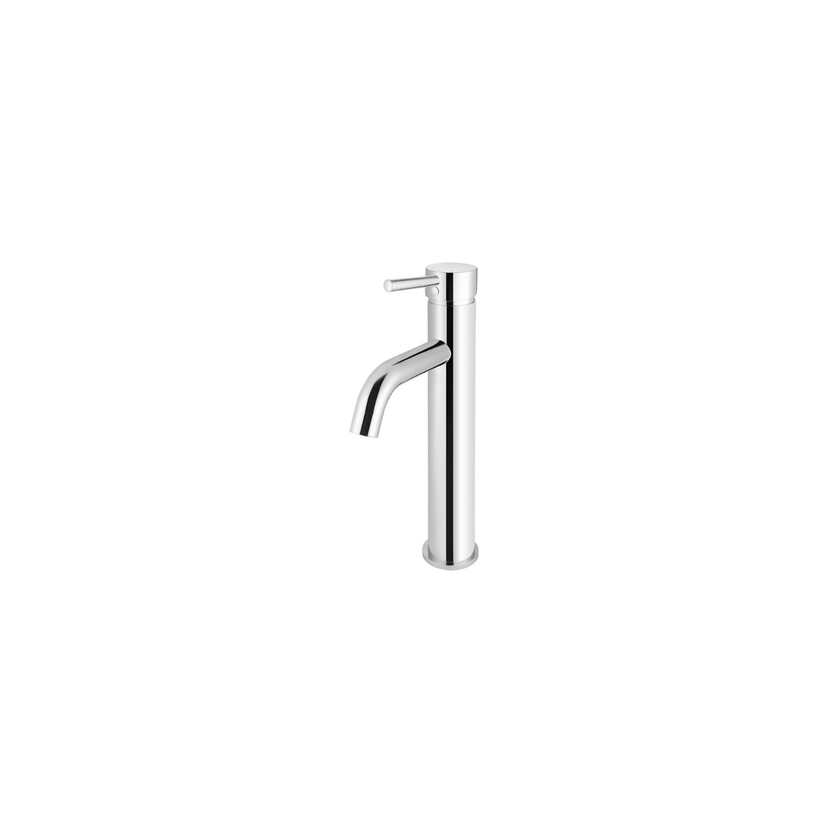 Round Tall Basin Mixer Curved - Polished Chrome gallery detail image